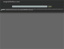 Tablet Screenshot of magicbilletbox.com